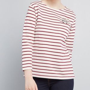 Modcloth sugarhill brighton striped top raccoon